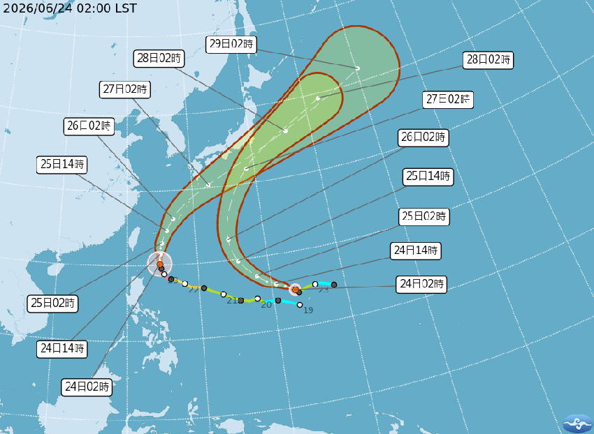 米克拉颱風遺毒！全台多雨轟炸「預報一片橘紅」　雨最大時間曝光