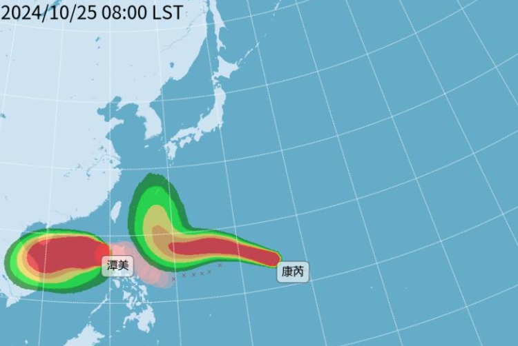 準備放颱風假？康芮直衝北台灣「15縣市侵襲率破90%」　穿越再北上「這2天風雨最強」