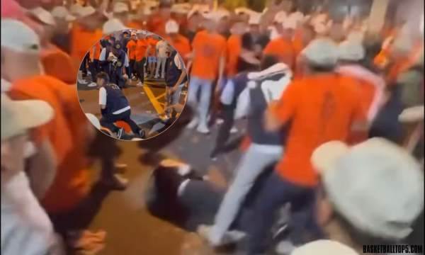 大甲盃開打！橘衣+9團圍毆滅團警！2警被打到倒下流鼻血、寡不敵眾...