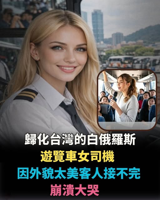 歸化台灣的白俄羅斯女性，去當遊覽車司機，卻因外貌太美導致旅行社客人接不完的驚人真相