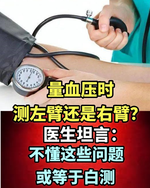 量血壓時，測左臂還是右臂？醫生坦言：不懂這些問題，或等於白測