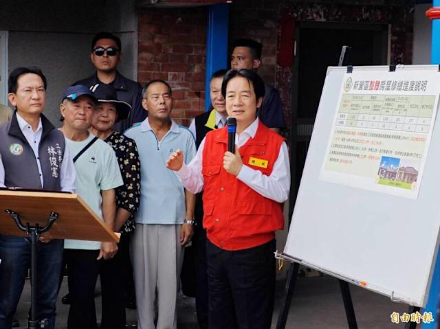 赴台南視察風災復建 賴清德：捷運藍線明年動土