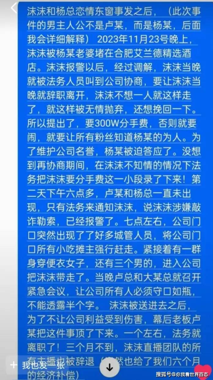 曝沫沫被抓細節：和一男的一起被抓，關在合肥看守所，儲殷發聲！