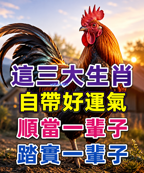 自帶好運氣，日子過得穩！這三大生肖，順當一輩子，踏實一輩子