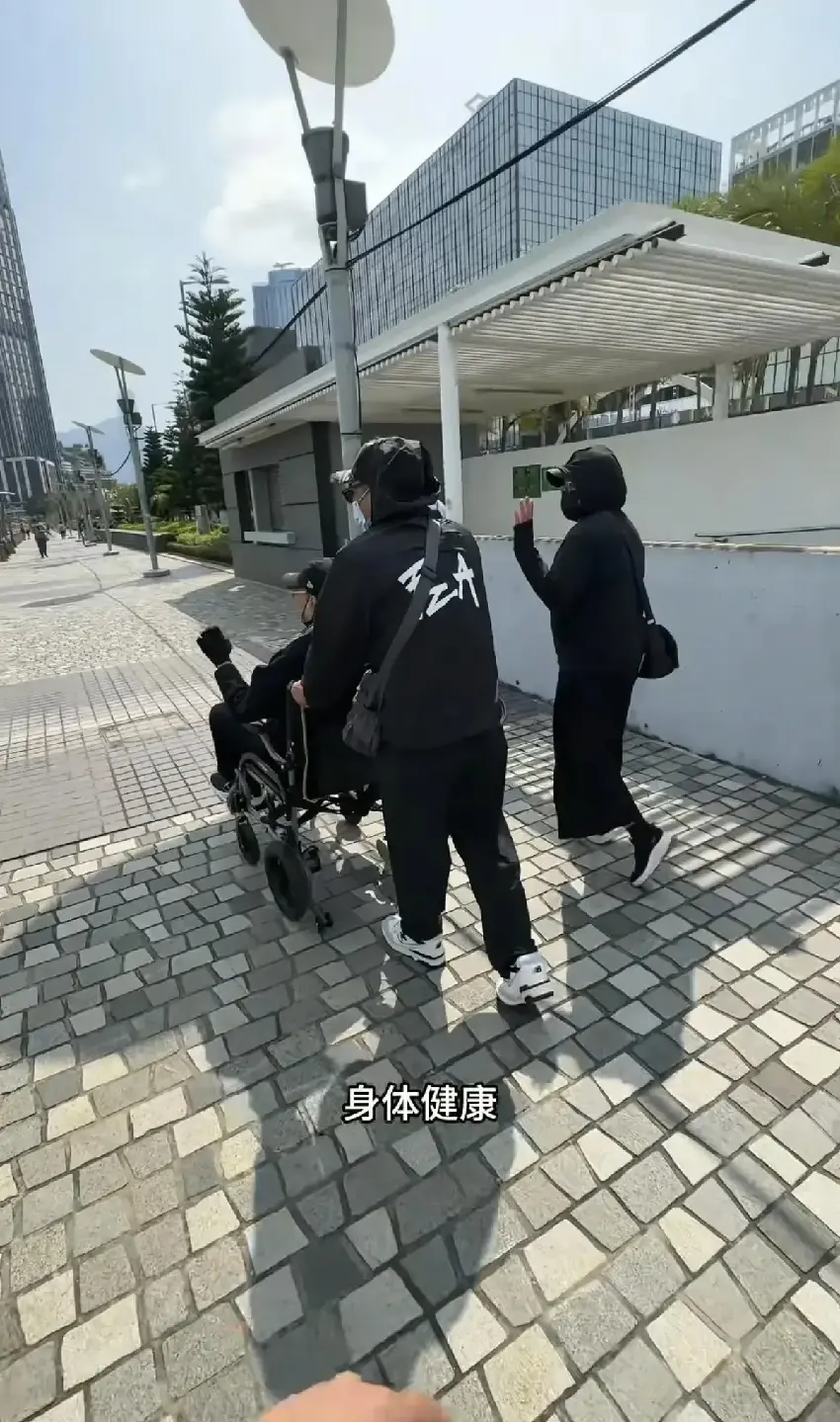 謝賢香港維港被偶遇,坐輪椅由保姆推著曬太陽,臉部浮腫精氣神差