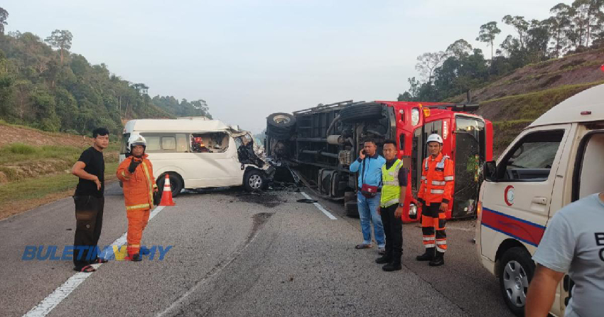 快遞羅厘失控翻車 棺車猛撞 一死2重傷