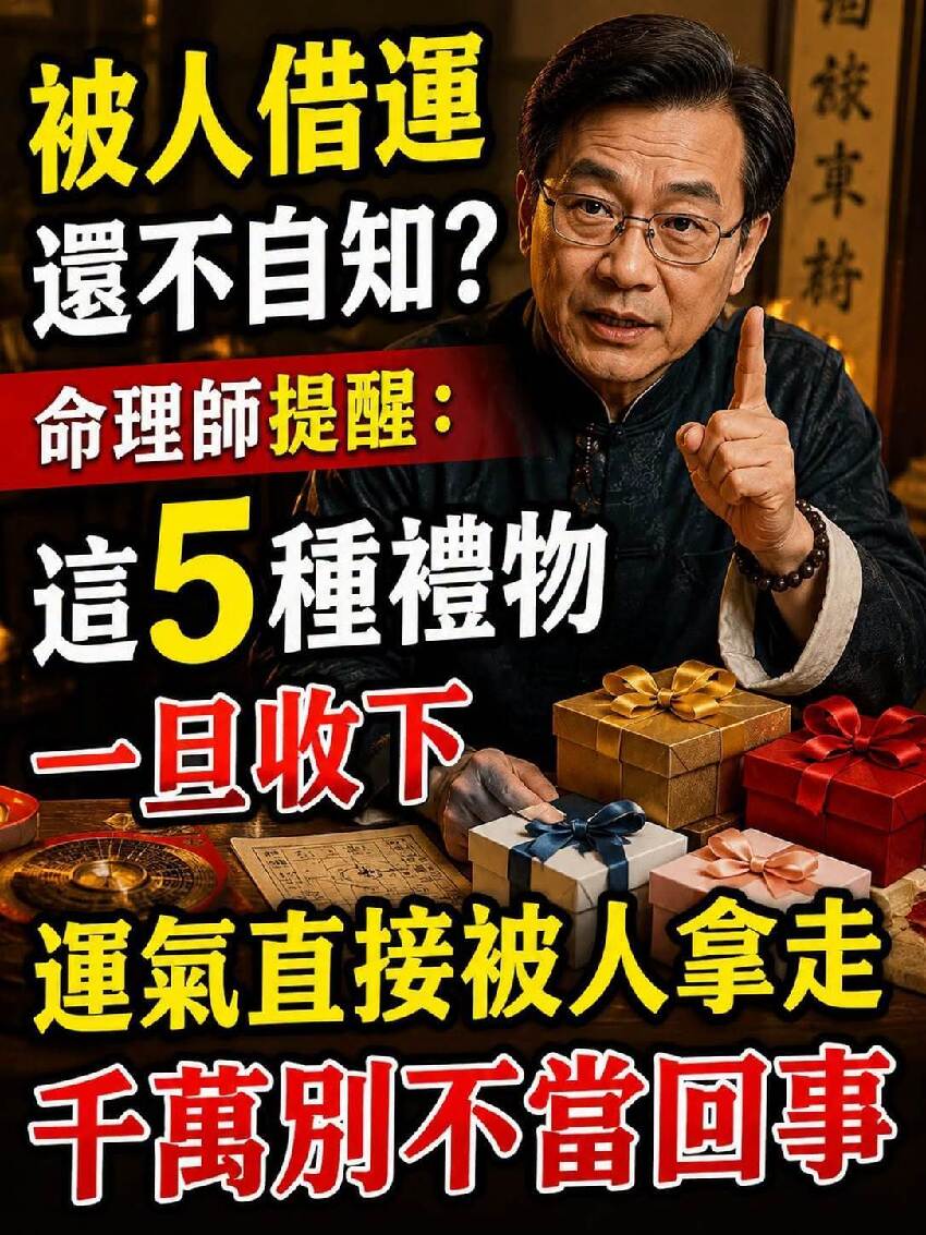 被人借運還不自知??? 命理師提醒：這5種禮物一旦收下，運氣直接被人拿走，千萬別不當回事