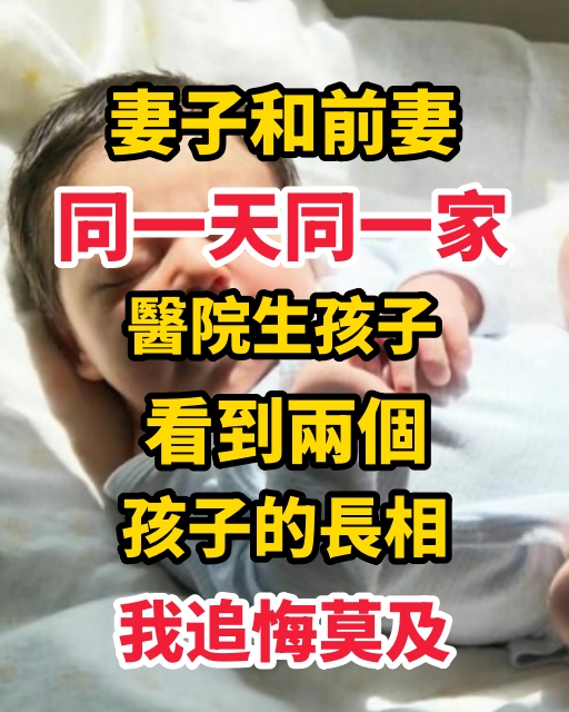 妻子和前妻同一天同一家醫院生孩子，看到兩個孩子的長相，我追悔莫及