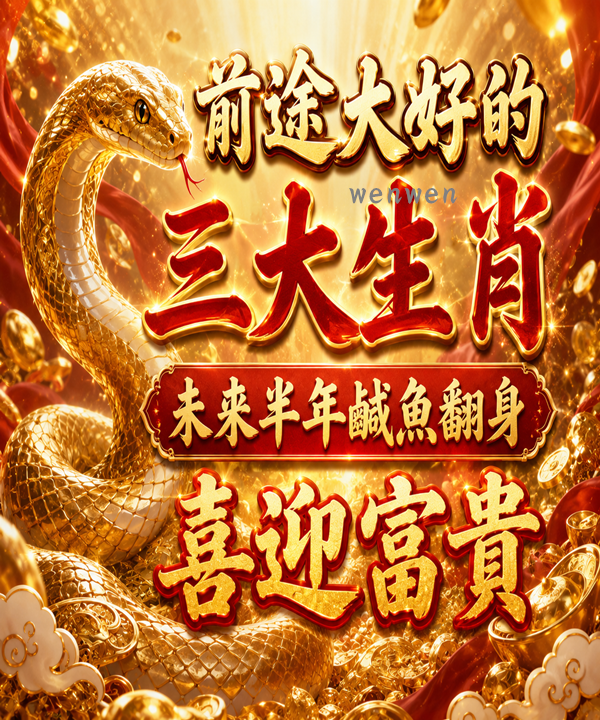 前途大好的三大生肖，未來半年鹹魚翻身，喜迎富貴