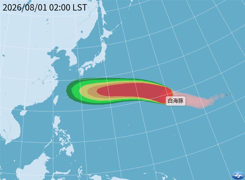快訊／最強颱風要來了？白海豚「暴風圈再擴大」侵犯台機率曝光