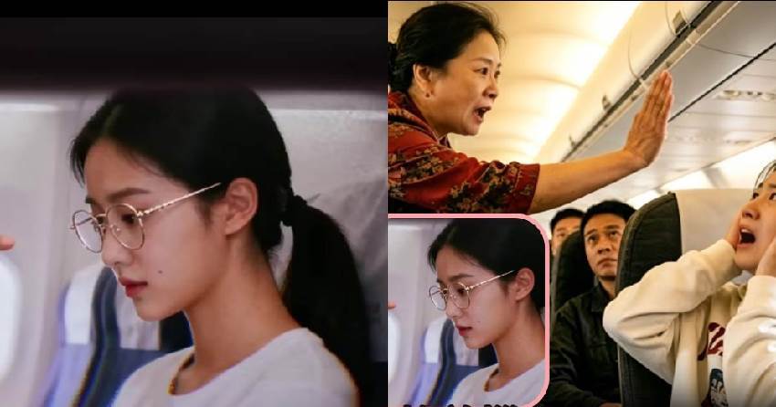 飛機上大媽霸佔女學生商務艙座位，找大媽理論卻被怒扇3耳光，女孩沒鬧，飛機起飛10分鐘後大媽崩潰了
