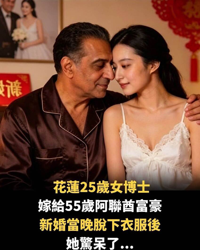 花蓮25歲女博士嫁給55歲阿聯酋富豪，新婚當晚 脫下衣服後，她驚呆了...