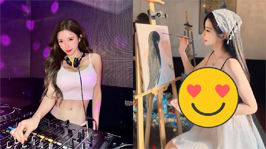 超兇女畫家「肩帶死撐猛料」險下滑！竟是大馬最頂DJ…網暈：美得像藝術品