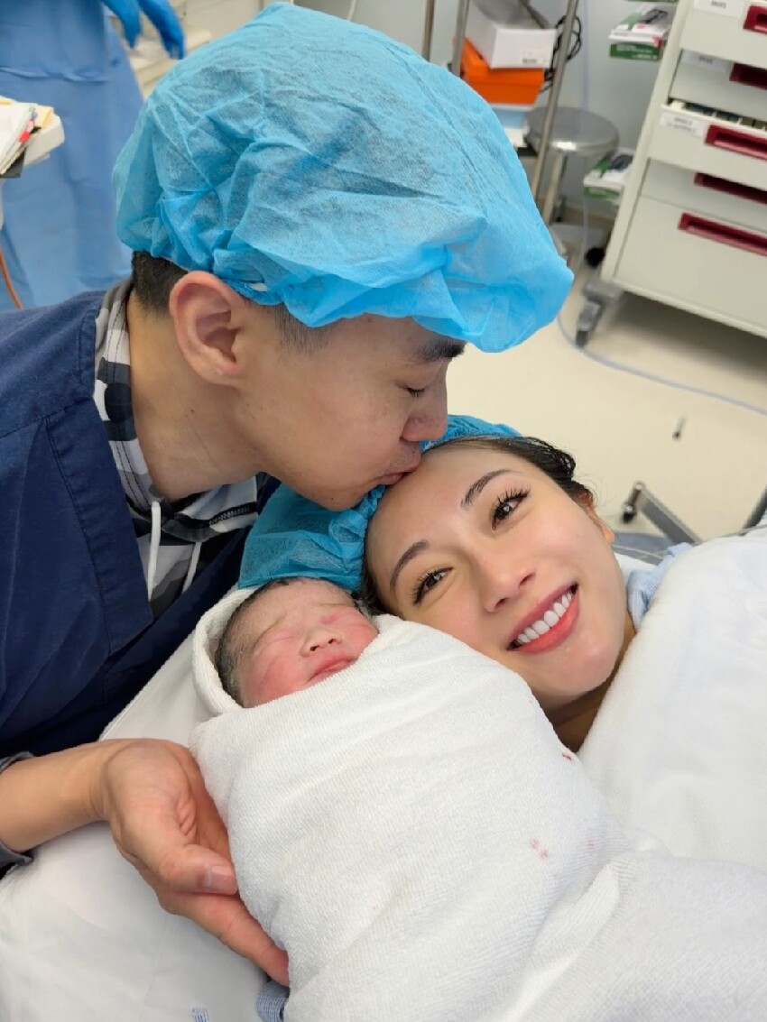 前TVB女星公開剖腹生子過程，奢華產房配客廳廚房，富豪丈夫全程暖心陪產