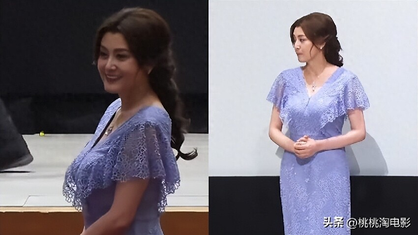 藤原紀香54歲近照曝光，穿紫色緊身裙亮相，豐滿身材依舊吸睛