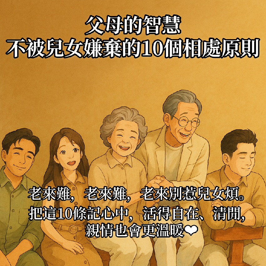 父母的智慧：不被兒女嫌棄的10個相處原則