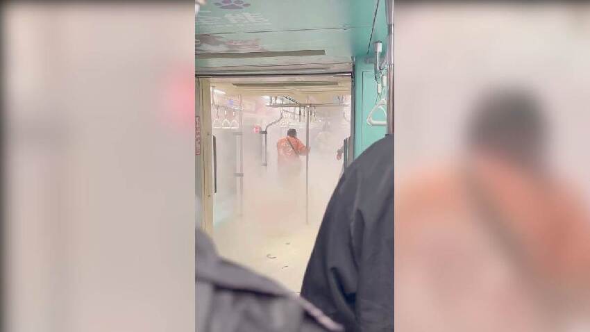 快訊／北捷板南線炸了！站內起火冒煙，450人逃竄如世界末日