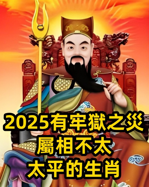 2025有牢獄之災 屬相不太太平的生肖