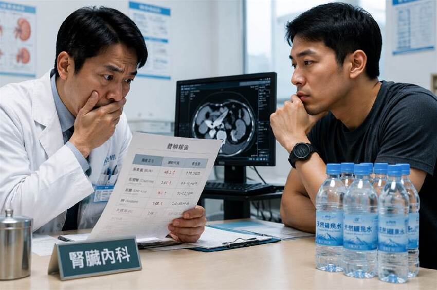 新竹33歲男子只喝礦泉水從不喝開水，去醫院體檢後，體檢報告讓醫師傻眼了...