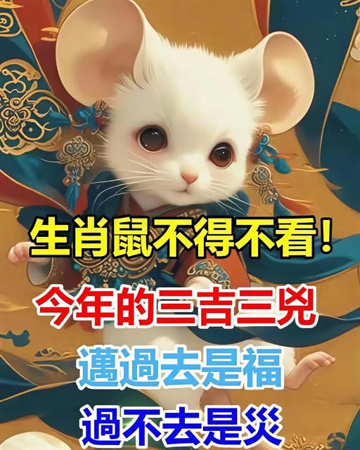 生肖鼠不得不看！今年的三吉三兇，邁過去是福，過不去是災！