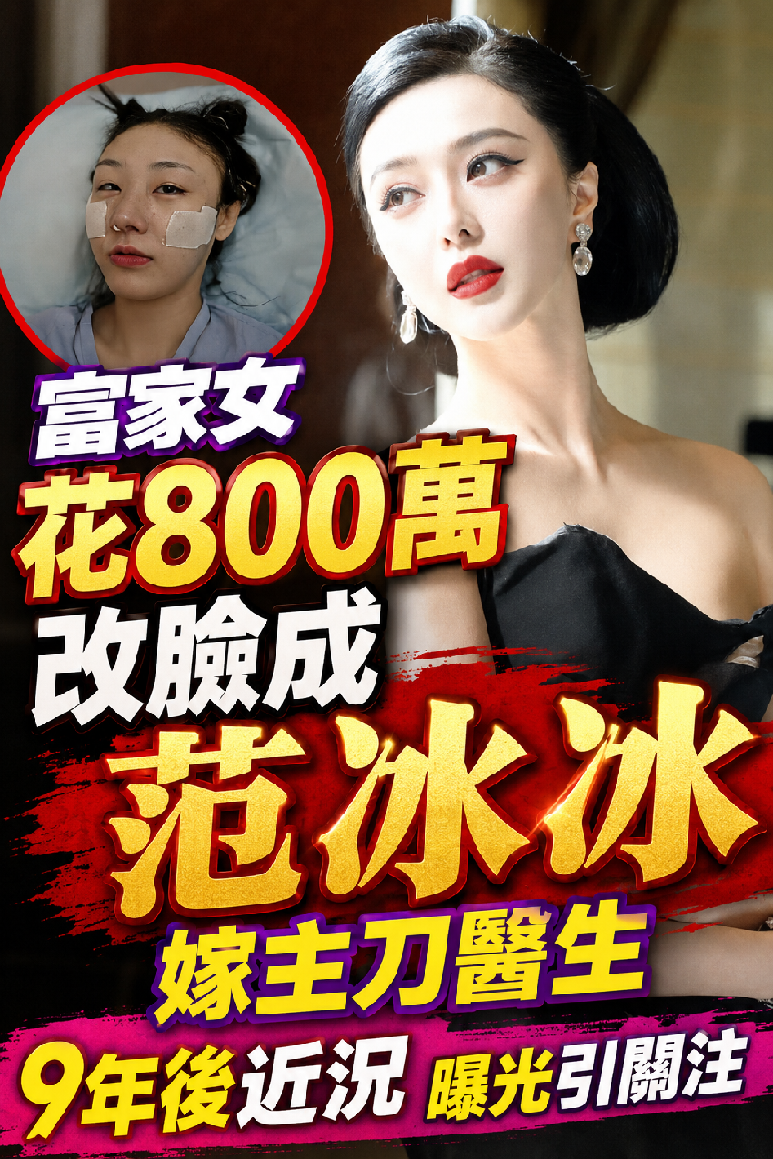 富家女花800萬改臉成范冰冰，嫁主刀醫生，9年後近況曝光引關注