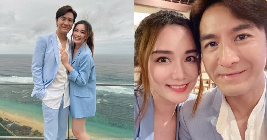 馬國明陪妻子全家逛街，湯洛雯身材圓潤孕味十足，結婚三年疑有喜