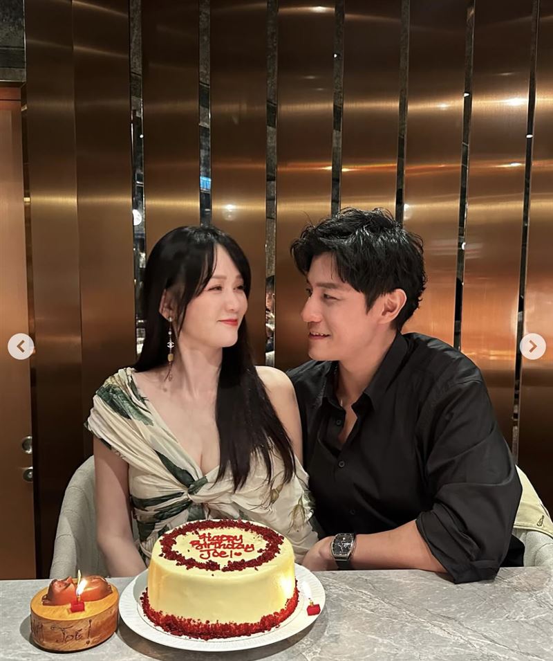 陳喬恩歡慶46歲生日!貼臉放閃老公 性感低胸裝辣翻「回春少女時代」