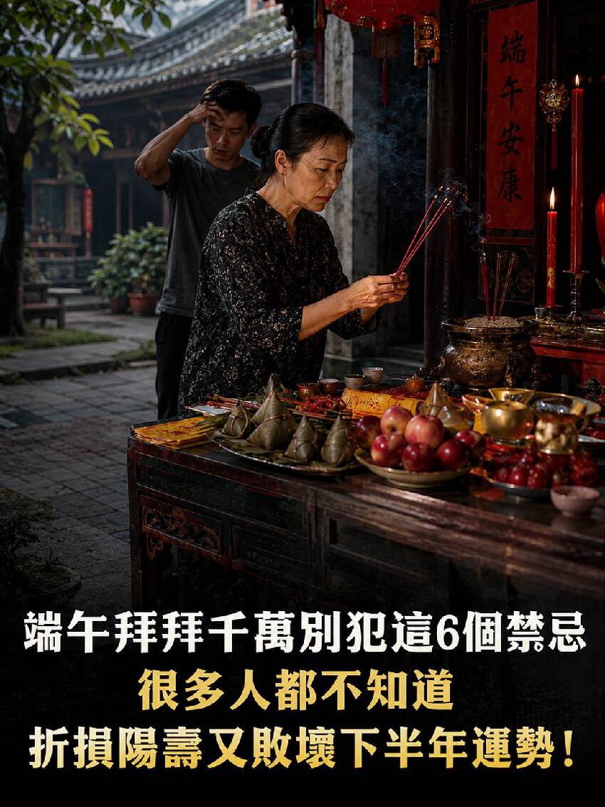 端午拜拜千萬別犯這6個禁忌，很多人都不知道，折損陽壽又敗壞下半年運勢！