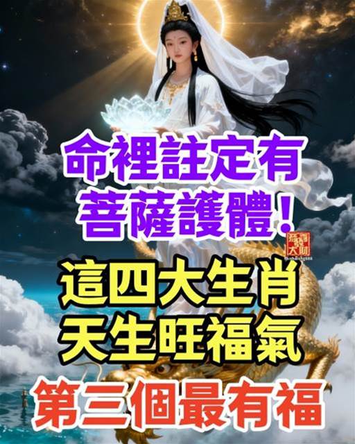 命裡註定有菩薩護體！這四大生肖天生旺福氣，第三個最有福