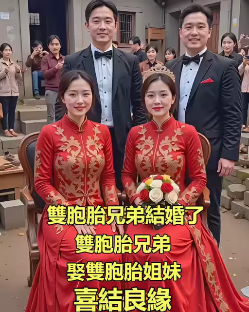 雙胞胎兄弟迎娶雙胞胎姐妹，親戚發問「怎麼分得清...」，婆婆：看這2處特徵，絕對錯不了！