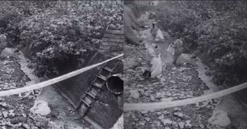 苗栗縣大排出海口出事！深夜百屍慘遭棄置大排溝底，現場急拉封鎖線