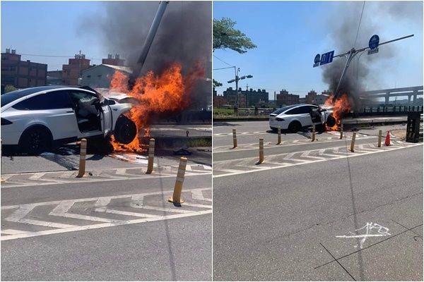 楊梅休息站電動車自撞4死！估用「三元鋰電池」出事秒燒沒時間跑：與當年林志穎事故起火「極相似」