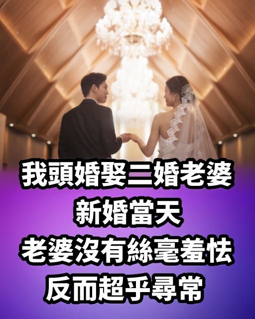 我頭婚娶二婚老婆，新婚當天，老婆沒有絲毫羞怯，反而超乎尋常