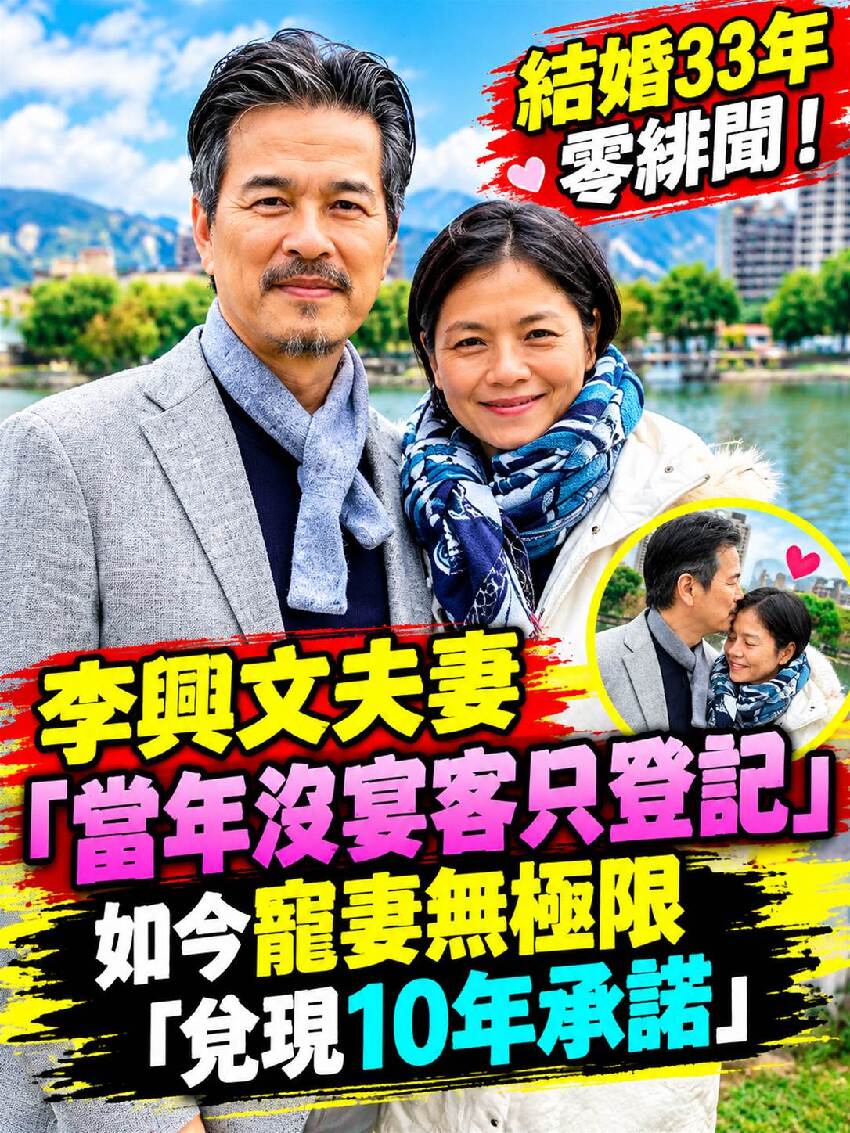 鐵漢柔情！李興文零緋聞「寵愛圈外妻33年」 說到做到「兌現10年承諾」