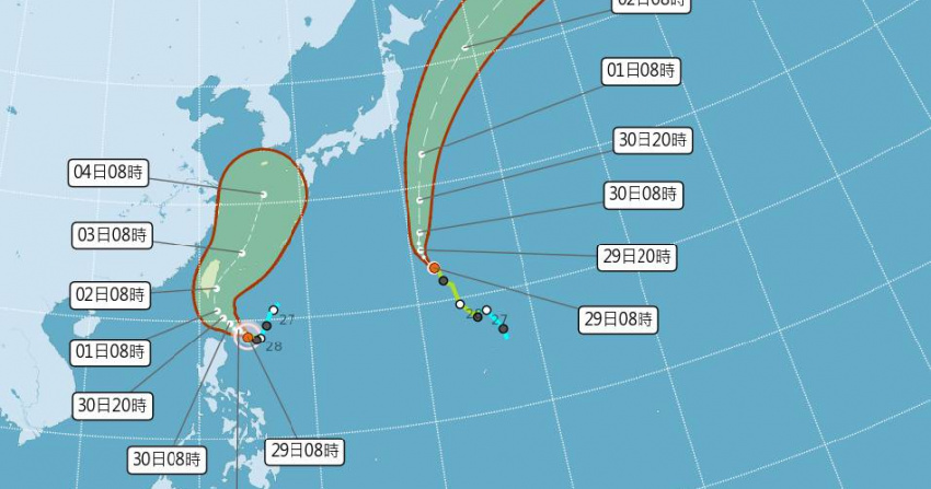 強度直逼強颱！山陀兒「巔峰狀態直撲台灣」　明天「5縣市恐放颱風假」