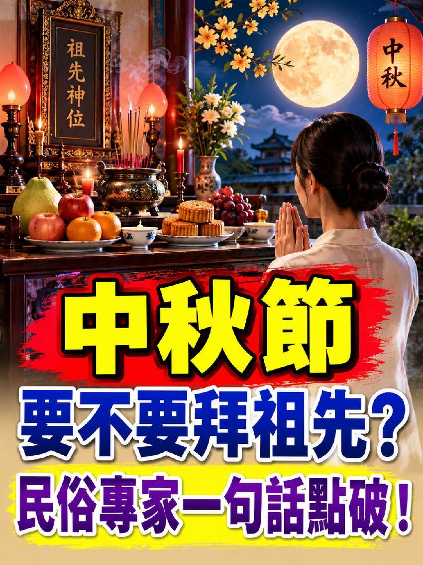 中秋節要不要拜祖先？民俗專家一句話點破！