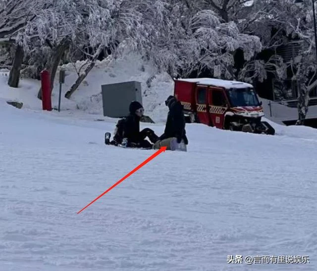 謝霆鋒張柏芝一家4口團聚，謝霆鋒跪地教滑雪，張柏芝笑靨如花