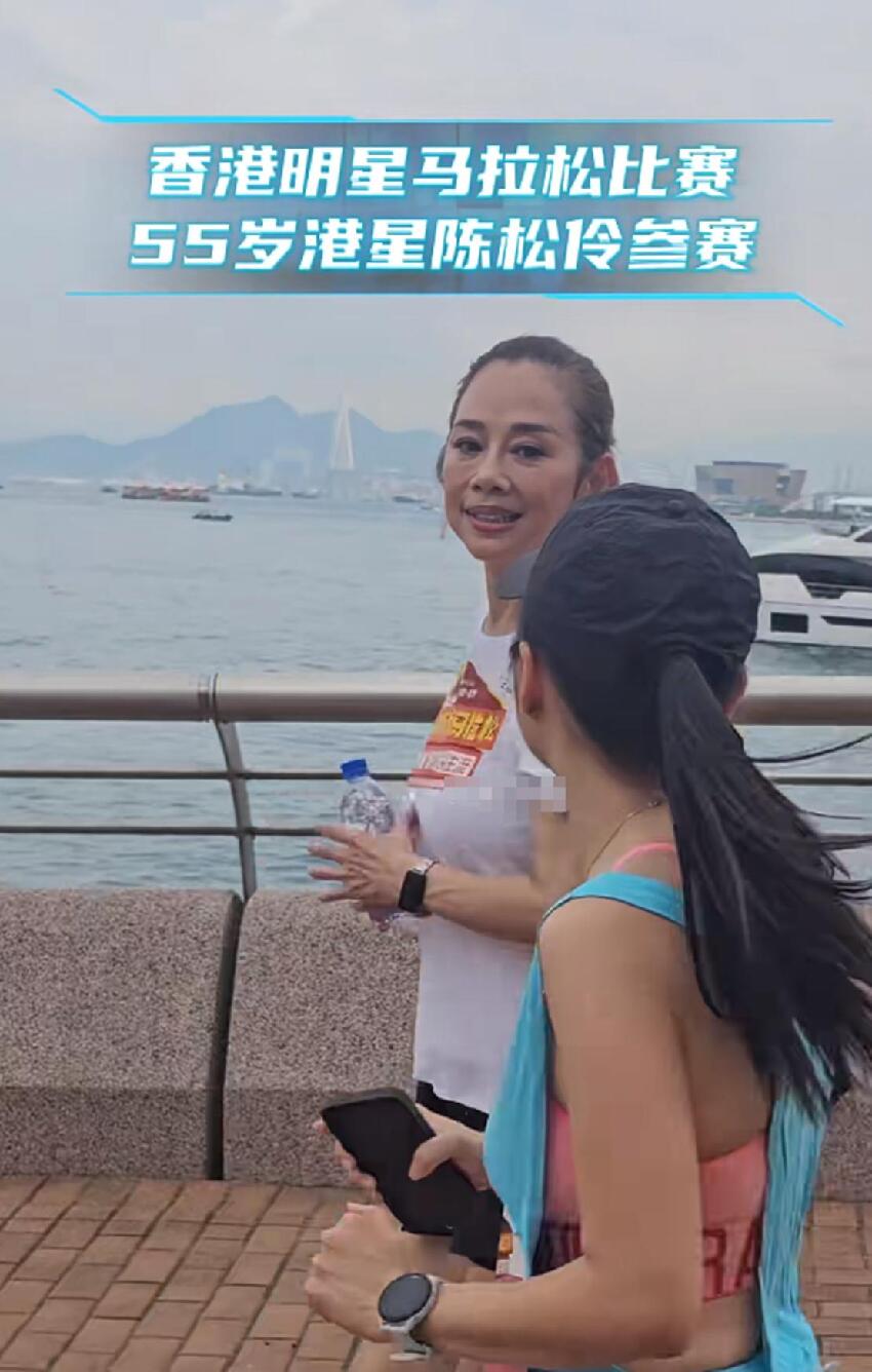 55歲陳松伶跑馬拉松，體態年輕臉卻顯老，和林志玲可不像同齡人