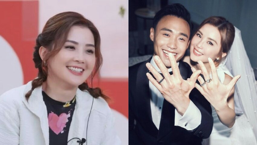 蔡卓妍婚後首現身，手戴婚戒一臉幸福，阿嬌也在送了54萬結婚禮物