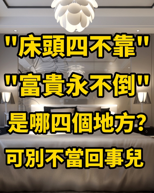 「床頭四不靠，富貴永不倒」，是哪四個地方？可別不當回事兒