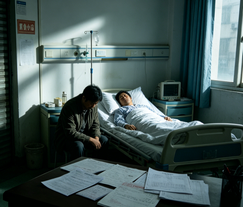 一場重病壓垮 30 年素食老店，碩士兒子站上手術台：我要分一半肝給爸爸