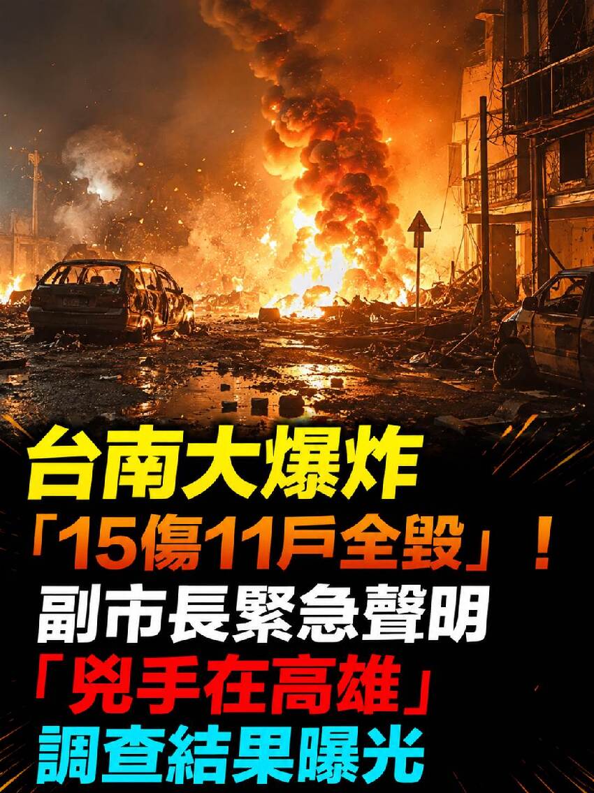 台南大爆炸「釀15傷＋11戶全毀」！副市長曝調查結果：「兇手在高雄」