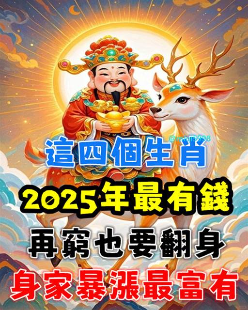 2025年最有錢的四個生肖，再窮也要翻身，身家暴漲最富有