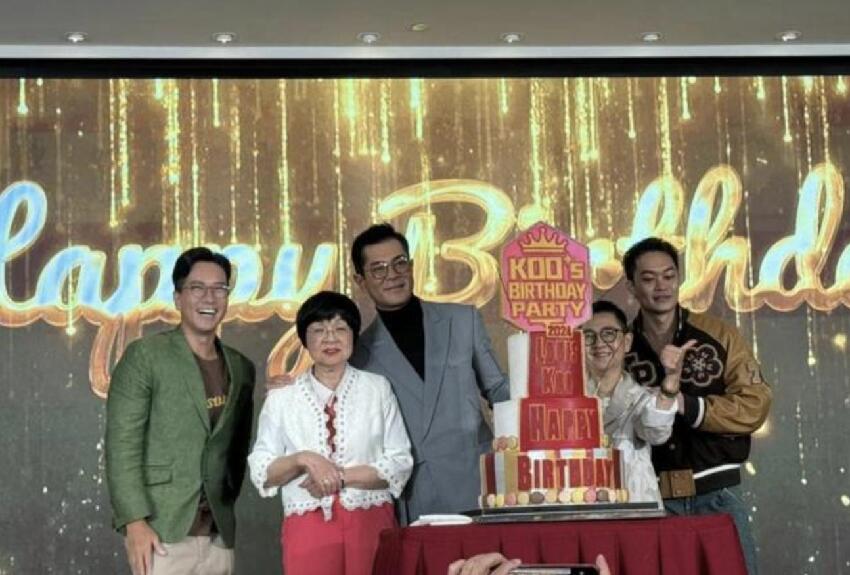 古天樂為媽媽慶生曬合照，逾90歲古爸爸罕露臉，古天樂長得像媽媽